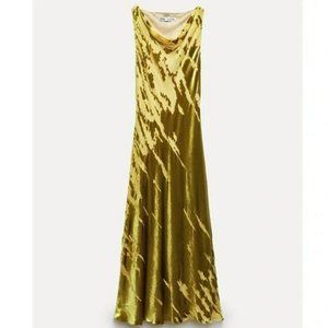 ZARA VELVET MIDI DRESS ZW COLLECTION